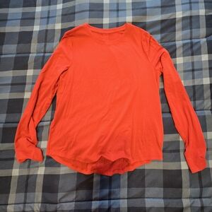 Athleta Red Long Sleeve Top